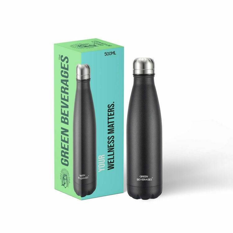 Insulated steel bottle-black 500ml