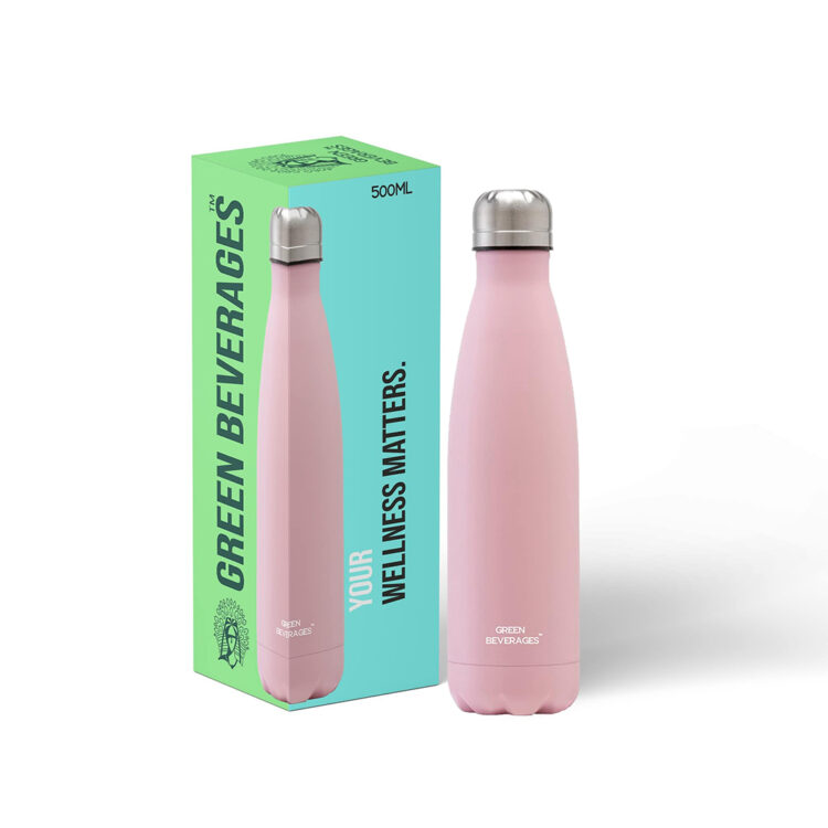 Insulated steel bottle-pink 500ml.