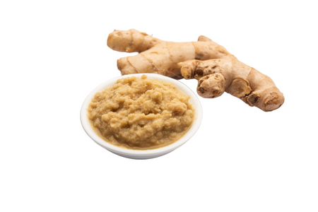 ginger against white background.