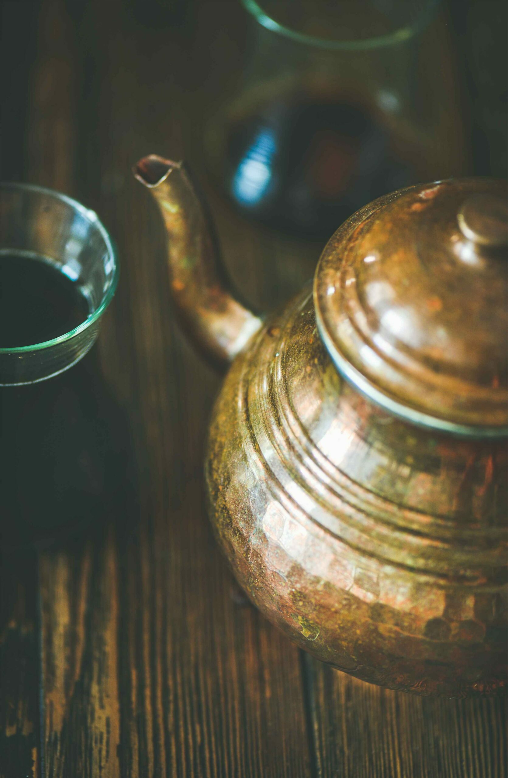 a brass samovar used to boil water